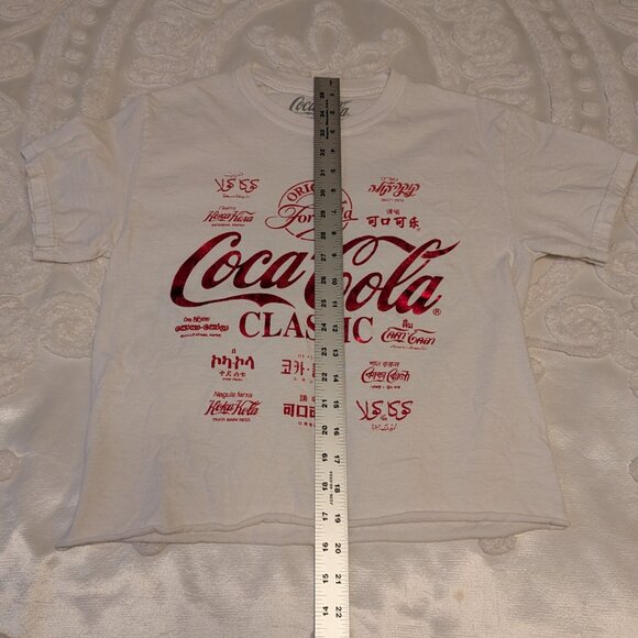 Coca-Cola in many languages cropped t-shirt Small - Picture 7 of 9